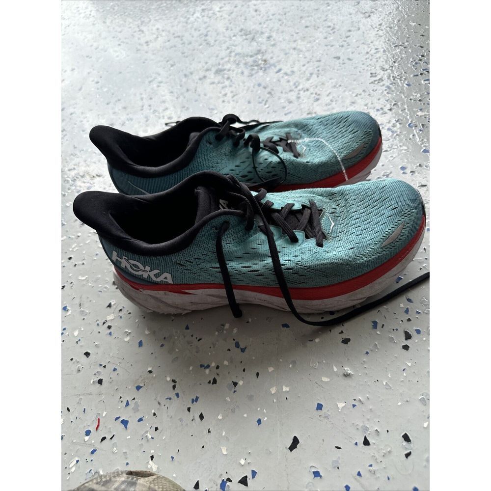 HOKA One One M Clifton 8 Blue Running Shoes 1119393 RTAR Men's Size‎ 8.5